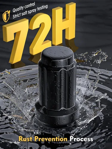 Vista 3 de MIKKUPPA 20 tuercas de llanta 1/2-20 – Repuesto para Jeep Wrangler 1987-2018, Liberty 2002-2012, Grand Cherokee 1993-2010 – Tuercas negras