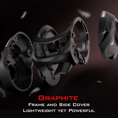 Vista 4 de KastKing Carrete de pesca Brutus Baitcasting, marco de grafito, relación de engranajes 7.2:1, rodamientos de bolas de acero inoxidable blindados