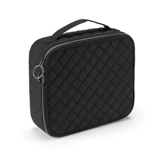 Scünci by Conair - Estuche de maquillaje para maquillaje, bolsa de maquillaje, organizador de viaje para mujeres, color negro