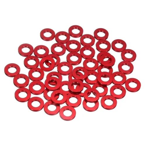 Vista 37 de uxcell 20 arandelas planas de aluminio, juntas de sello redondo M4x10x1.0.197 in, espaciadores planos para tornillos, tornillos, accesorios