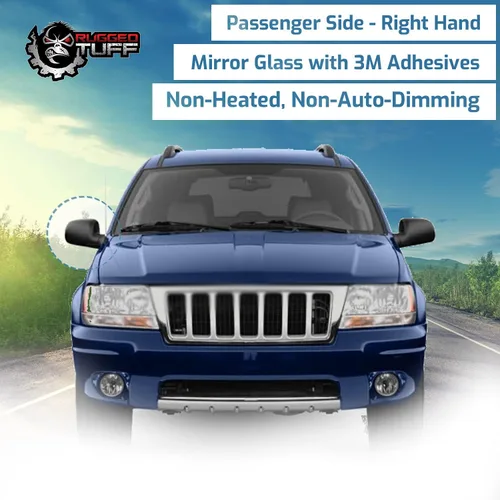 Vista 6 de Espejo lateral del pasajero de repuesto para Jeep Grand Cherokee 1999 2000 2001 2002 2003 2004 Jeep Grand Cherokee Puerta derecha espejos convexos