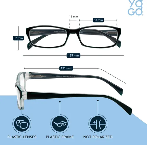 Vista 3 de Yogo Vision Reading Glasses 5 Pairs Fashion Ladies Quality Designed Spring Hinge Readers for Women