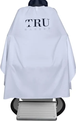 TRU BARBER Capa de corte de peluquería, ligera e impermeable, capa de salón profesional con cierre a presión, capa de peluquería, capa de