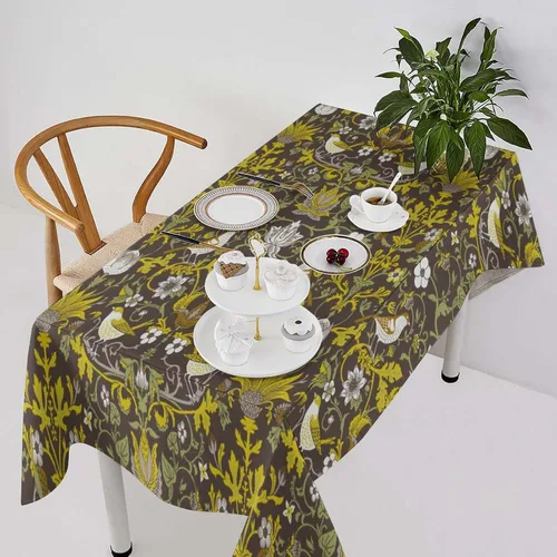 Vista 11 de Mantel de Mesa William Morris, Diseño Original William Morris Rústico de Granja Familiar con Estampado Étnico Mínimo para Decoración de Fiesta
