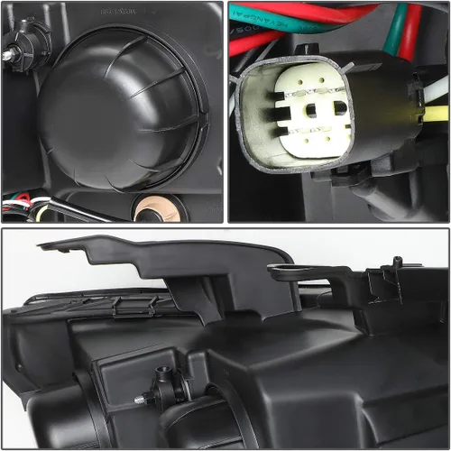 Vista 4 de Conjunto de faros delanteros Auto Dynasty compatible con Chevy Colorado 2015-2023, faros proyectores LED DRL con tira en U de repuesto, lado