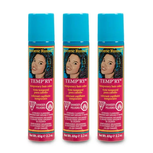 Vista 15 de Jerome Russell - Tinte en aerosol temporal para el cabello, color plateado, color de cabello temporal intenso, secado rápido, antiadherente, tinte