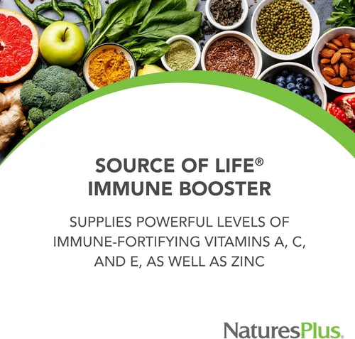 Vista 3 de NaturesPlus Source of Life - Fórmula de refuerzo inmunológico para adultos, liberación rápida y prolongada, 90 tabletas vegetarianas, suplemento