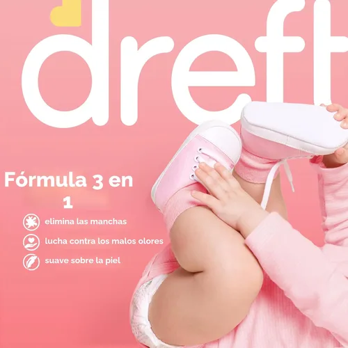 Vista 2 de Dreft Stage 1 Detergente líquido para bebés recién nacidos, suave para pieles sensibles, compatible con HE, 32 cargas