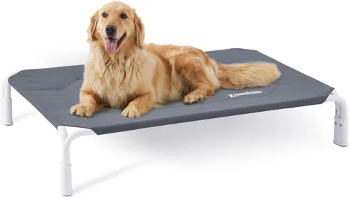 Vista 9 de ZOMISIA Cama elevada para perro sin herramientas de montaje - Cama de enfriamiento elevada para perros al aire libre para mascotas medianas, hamaca