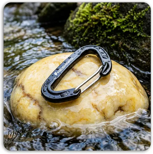 Vista 7 de FresKaro 5 clips de mosquetón nano, 8 kN y 1798 libras, pequeños, resistentes, fiables, resistentes y probados en el tiempo, 5 colores a elegir