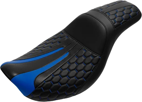 Vista 8 de C.C. Rider Asiento de motocicleta de 2 plazas para Harley Dyna Street Bob FXDB Fat Bob FXDF Low Rider FXDL Super Glide Custom FXDC Wide Glide FXDWG