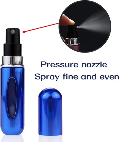 Vista 3 de Mini botella atomizadora de perfume recargable portátil, botella de perfume atomizador, spray de perfume recargable, estuche de bomba de aroma