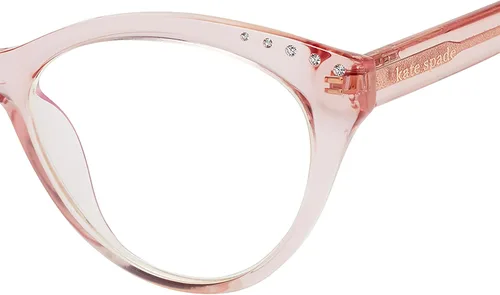 Vista 4 de Kate Spade New York Gafas de lectura Roanne Blue Light Readers Cat-Eye para mujer Rosa/Lente de muestra