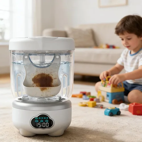 Vista 2 de Lavadora de ropa interior – Lavadora recargable de 1.6 L, lavadora de bragas compacta, eficiente, ropa delicada, toallas, kit de lavandería