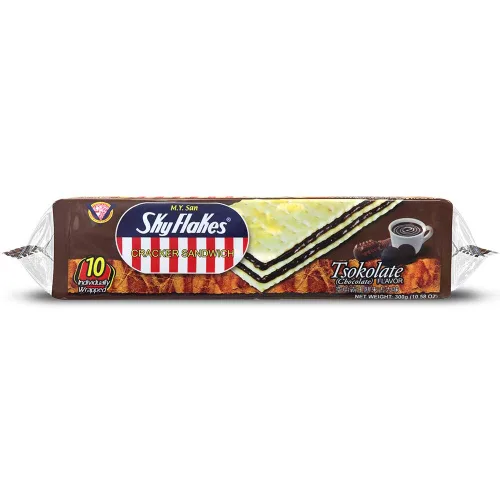 M.Y. San SkyFlakes - Sándwich de galletas con sabor a chocolate, 10 envolturas individuales, 10.58 oz (300 g)
