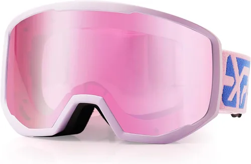 Vista 12 de EXP VISION Gafas de esquí/snowboard para hombres y mujeres, gafas de nieve OTG antiniebla con protección UV