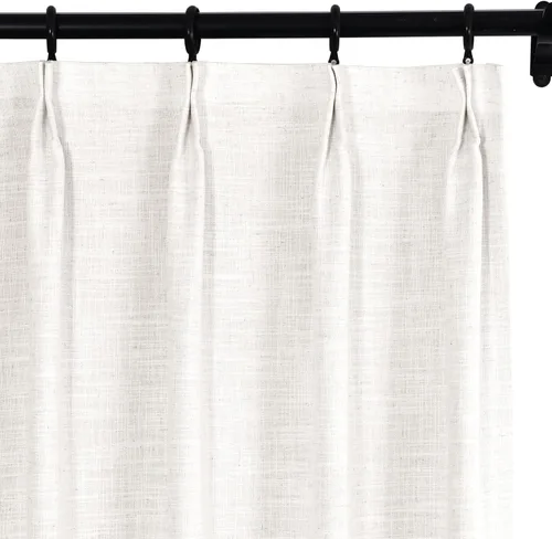 Fcosie Cortinas plisadas de 50 pulgadas de ancho x 63 pulgadas de largo para cortineros transversales, cortinas de oscurecimiento de habitación,