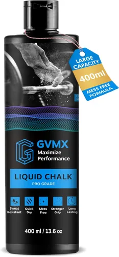 Vista 12 de 50ML/100ML/400ML Superior Grip Premium Liquid Chalk. Long Lasting Mess-Free Gym Chalk for Weightlifting, Gymnastics, Climbing. Fast Drying
