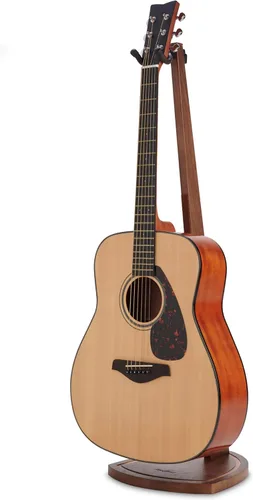 Soporte de guitarra Musbeat, soporte de guitarra acústica para piso, soporte de guitarra de madera de nogal negro, soporte único para guitarra para