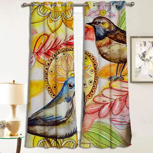 Vista 27 de 2 paneles de cortinas bohemias para ventana, patrón geométrico bohemio, a rayas, cortinas opacas con ojales, 52 x 63 pulgadas