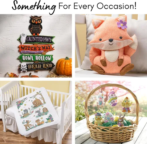 Vista 5 de Bucilla 86656 - Kit de fabricación de calcetines de 18 pulgadas, para hacer manualidades y manualidades