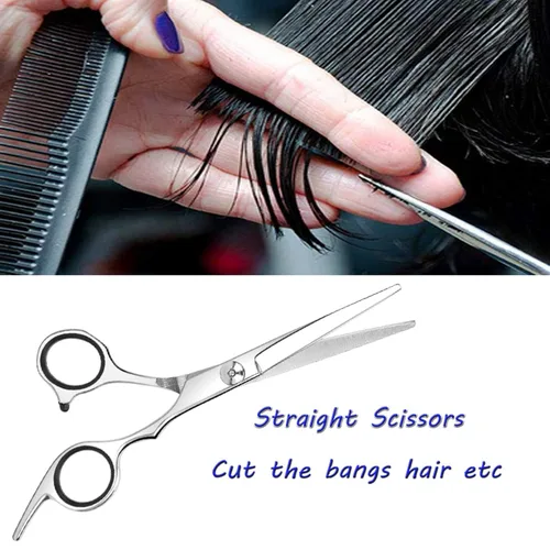 Vista 6 de Tijeras profesionales de corte de cabello (6.5 pulgadas), tijeras de corte de pelo de acero inoxidable con tornillo de ajuste fino para salón
