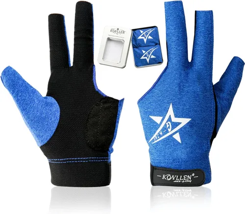 Vista 14 de KONLLEN Billiards Gloves for Left Hand/Right Hand L/XL Pool Gloves Professional Non-Slip Adjustable Breathable Snooker Gloves Popular Sizes for Men