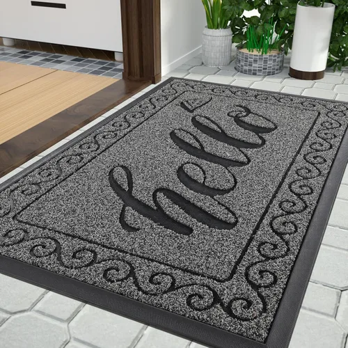 Vista 9 de Yimobra Tapetes de bienvenida para puerta delantera, 29.5 x 17 pulgadas, resistente, impermeable, para puerta exterior, entrada exterior