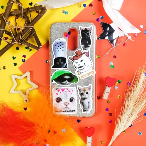 Vista 8 de BulbaCraft 100 calcomanías de meme de gato, divertidas calcomanías de gato, regalos para mujeres y hombres