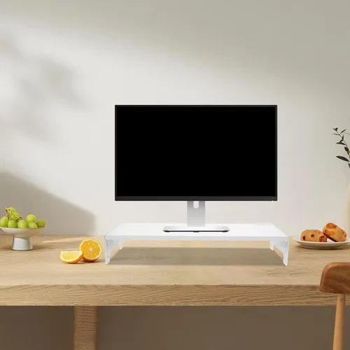 Vista 2 de BESPORTBLE Acrylic Desktop Monitor Riser with Stable Legs Computer Screen Height for Neck Relief Desk Laptop Shelf and Organizer for Home Office Use