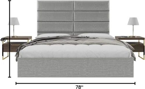 Vista 353 de Vänt - Paneles tapizados de cabecera para montar en la pared, diseño Isabelle, 60 x 23 pulgadas, configuración de 4 paneles individuales