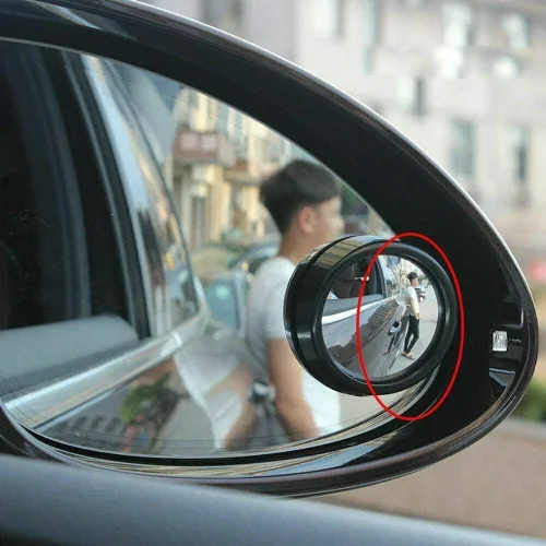 Vista 6 de x xotic tech Blind Spot Mirror, 2'' Black Round HD Glass Convex Rear View Mirror, 360° Rotate Wide Angle, Universal for Car SUVs Truck Motorcycle(2