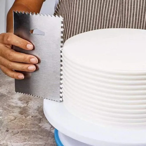 Vista 4 de PZRT Herramienta de artesanía de raspador dentado de acero inoxidable 2PCS para escultura cerámica