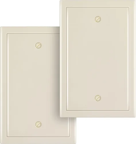 Vista 46 de Henne Bery Placa decorativa de pared con borde moderno, tapa de tomacorriente para cubrir enchufe, aleación de zinc maciza duradera