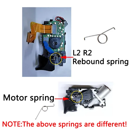 Vista 2 de 10 Pcs Replacement L2 R2 Metal Adaptive Motor Springs Compatible with PS5 Playstation Games Controller with Screwdriver, Crowbars, Tweezers, Repair