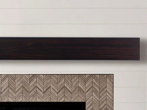 Vista 9 de MANTELSDIRECT Houston - Estante flotante de madera con compartimento de almacenamiento oculto, grano de café de 60 pulgadas, hermoso estante rústico