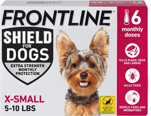 Vista 10 de FRONTLINE Shield - Tratamiento contra pulgas y garrapatas para perros grandes de 41 a 80 libras. Cantidad de 3