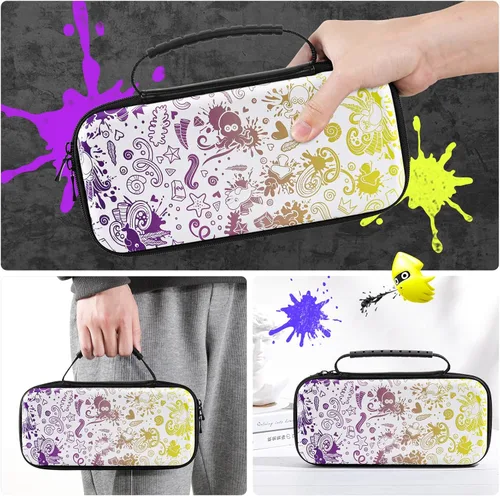 Vista 8 de MoKo Funda de transporte para Nintendo Switch modelo OLED Nintendo Switch, carcasa rígida portátil de viaje con 10 ranuras para tarjetas de juego