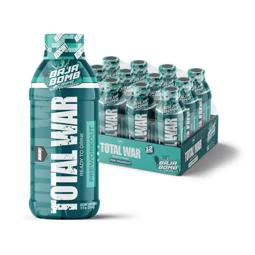Vista 6 de REDCON1 Total War Listo para Beber Antes del Entrenamiento - Fórmula RTD Apto para Dieta Cetogénica y Potenciador de Resistencia - Bebida