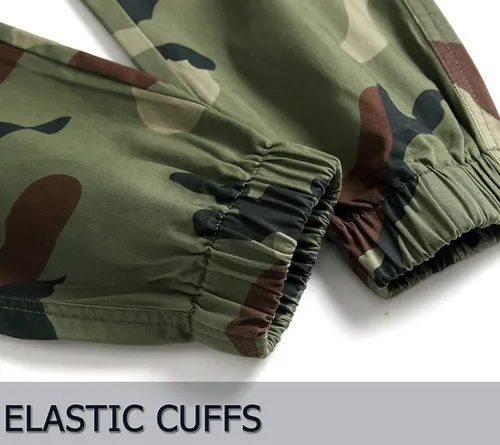 Vista 6 de LOKTARC Pantalones deportivos tipo cargo de camuflaje para niños