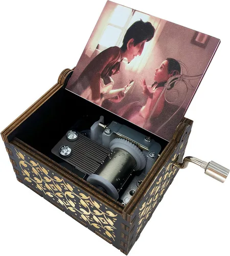 Vista 14 de Remember Me - Caja de música de madera para Navidad, cumpleaños, aniversario, 18 notas de madera, grabadas, cajas musicales para decoración