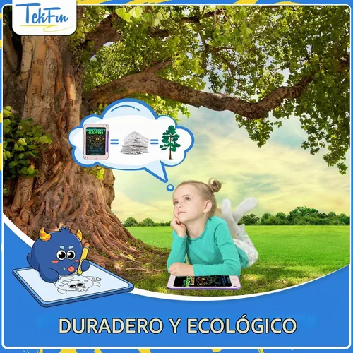 Vista 6 de TEKFUN - Tableta de escritura LCD para niños, juguetes para niñas pequeñas, tabla de dibujo de garabatos, regalos de Pascua para niños, regalo