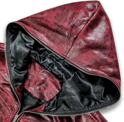 Vista 4 de Chaqueta steampunk de piel sintética para hombre, disfraz gótico victoriano