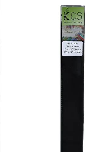Vista 114 de KCS 2 piezas de tela de costura de algodón Aida de punto de cruz de 15 x 18 pulgadas (blanco antiguo, 14 unidades)