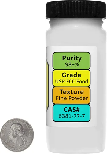 Vista 2 de Eritorbato de sodio [C6H7NaO6] 98+% USP-FCC Polvo de grado alimenticio 4 onzas en una botella