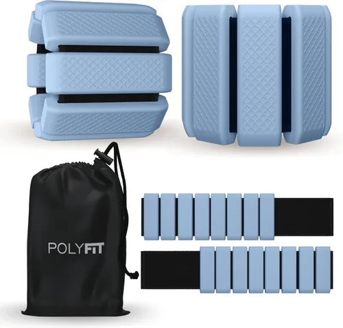 Vista 15 de Polyfit - Par de pesas para muñeca y tobillo - Pesas ajustables para tobillo para mujeres y hombres - Pulsera portátil para ejercicio, yoga