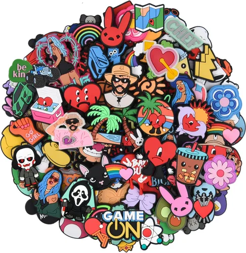 Beamandi Lote de 30 50 100 piezas aleatorias diferentes para zapatos decoración para hombres mujeres niños y niñas regalos de fiesta de cumpleaños