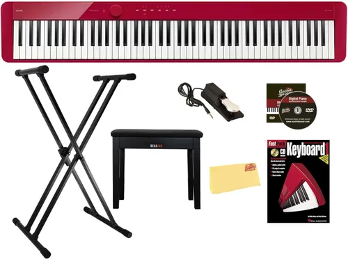 Vista 13 de Casio PX-S1100 Privia - Piano digital - Paquete negro con soporte de muebles CS-68, sistema de tres pedales SP-34, banco de muebles, libro