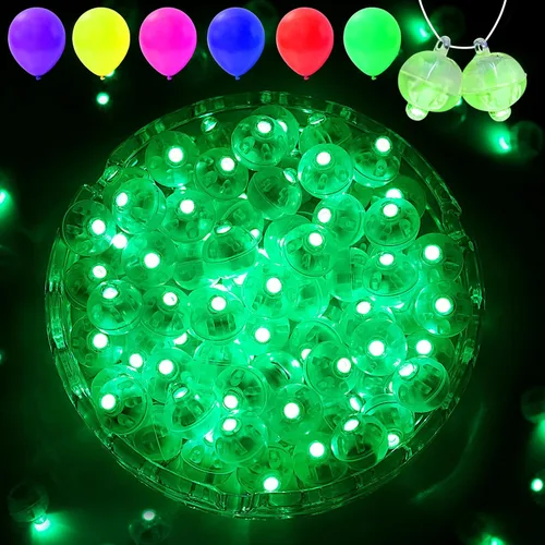 Vista 14 de 50 piezas de mini luces LED con gancho, luces LED redondas pequeñas impermeables para decoraciones de fiesta, luz de neón para fiesta de cumpleaños