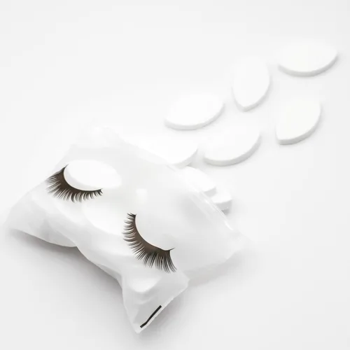Vista 2 de 25 esponjas de práctica para artistas de pestañas principiantes Esponjas de extensión de pestañas en forma de ojos Suministros de extensión